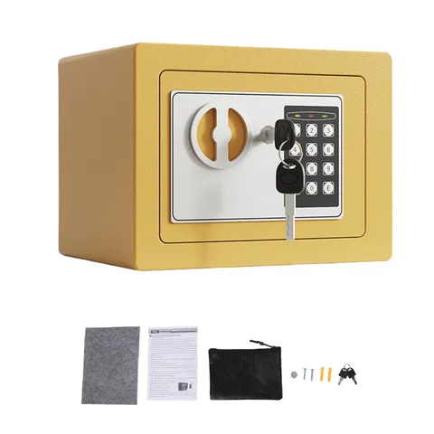 Home Safe Fireproof Waterproof 017 Cu Ft Gold Wall Mounted Digital Keypad