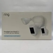 New Ring Floodlight Cam Wired Pro and Stick Up Cam Battery Home Security System