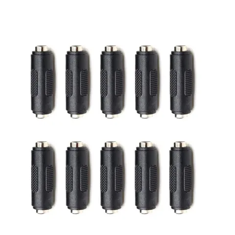 10Pack DC Power Female to Jack Adapter 2.1x5.5mm Connector For Black