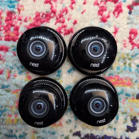 Set Of 4 Google Nest Cam Indoor Security Camera 1st Gen A0005–FOR PARTS Turn On