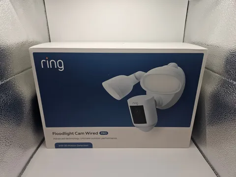 Brand NEW Ring Floodlight Cam Wired Pro 2K Video Wi-Fi 3D Motion Camera White
