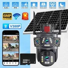 Solar Camera Outdoor Wireless Home Night Vision 2-Way Talk WiFi Surveillance LOT