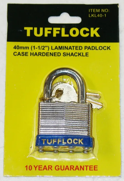 Tufflock 40mm/1.5" Laminated Padlock with Case Hardened Shackle