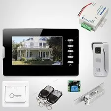 7" Video Door Phone Intercom System Electric Lock Supported for Home Security