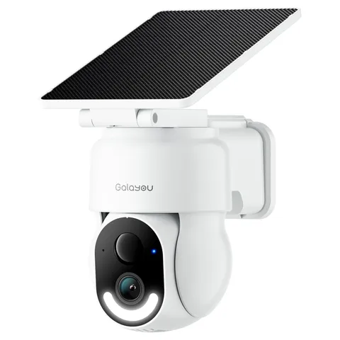 Wireless Solar Security Camera 2K HD Outdoor, Color Night Vision, Detachable Pan
