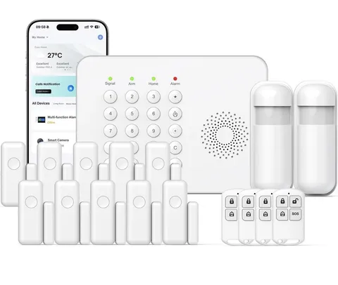 Wireless Home Security System Wifi/4G Home Alarm System with Phone APP Alert | V
