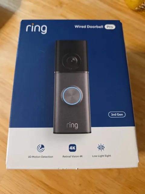 Ring Wired Doorbell Pro 4K (Newest Model) | 3rd Gen | Sealed