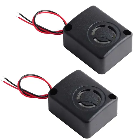 2PCS 12V DC Black Mini Piezo Alarm Siren 110dB Insurance Safes Anti-Theft Ala...