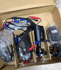 Swann Wired Surveillance Camera Lot 2 Black Cameras w/ Coaxial BNC Cables