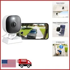 Weatherproof 2K Security Camera for Home Monitoring with Night Vision & Audio