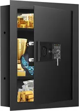 25.6" Tall Fireproof Wall Safes between Studs 16" Centers with Combo Lock