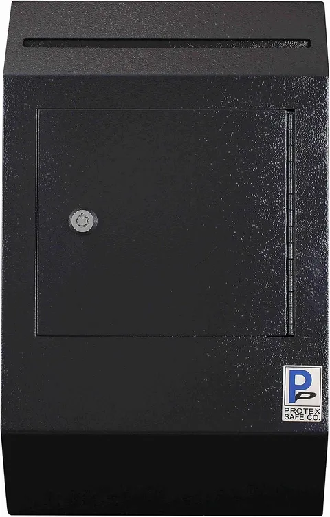 Protex Drop Box Security Lock Box WDB-110)-Black,Heavy duty,Piano hinge Secure