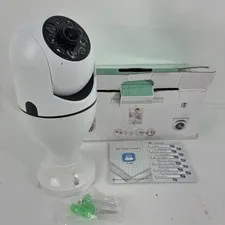 Panoramic Wi-Fi IP/Network Indoor Camera, Remote Viewing, White, Plug-In