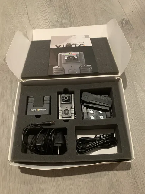Watch Guard Vista HD Wearable Camera & Base With Clip  & Accessories Used