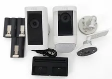 Ring Stick Up Cam Pro And Spotlight Cam Pro Battery  Wi-Fi White Outdoor Used
