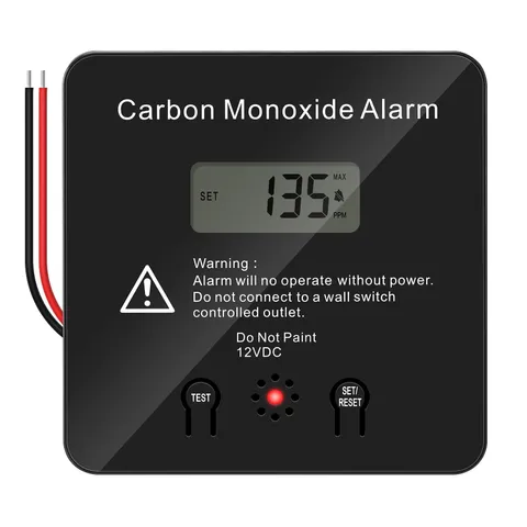Briidea Marine Carbon Monoxide Detector MK-128 100dB Siren LED Indicator 12V