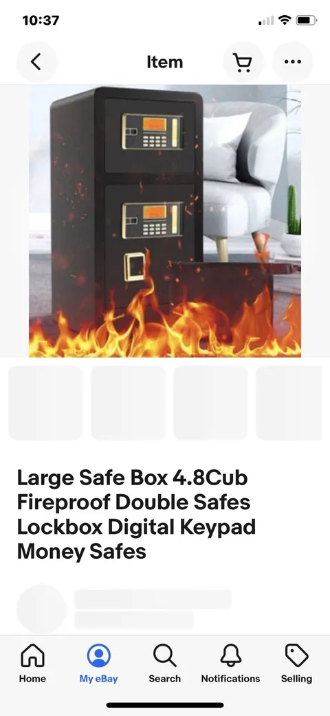 LARGE SAFE BOX 4.8 CUB DOUBLE SAFES LOCKBOX DIGITAL KEYPAD MONEY SAFE USED