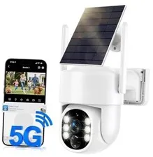 Solar Security Cameras Wireless Outdoor, 5G/2.4GHz WiFi 5G&2.4GHz - 1 Pack