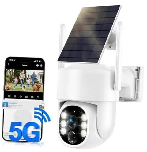 Solar Security Cameras Wireless Outdoor, 5G/2.4GHz WiFi 5G&2.4GHz - 1 Pack