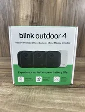 Blink Outdoor 4 1080p Wi-Fi Outdoor 3 Camera Security System Black w/Sync Module