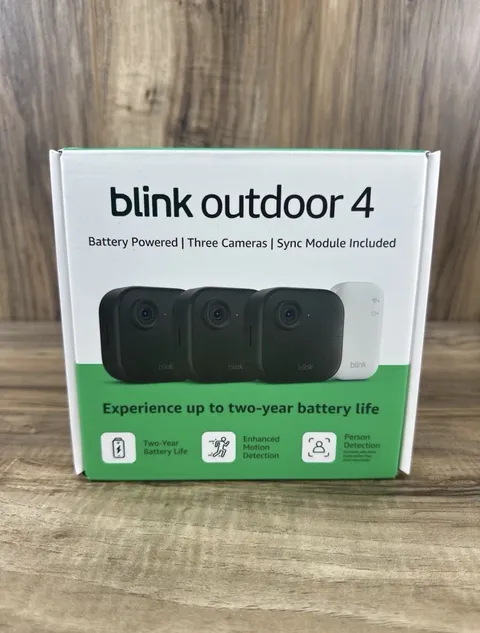 Blink Outdoor 4 1080p Wi-Fi Outdoor 3 Camera Security System Black w/Sync Module