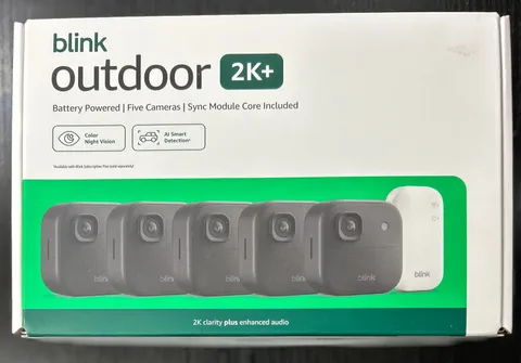 Blink Outdoor 2K+ Battery Powered 5 Cameras Sync Module Core Included NEW 🚚✅