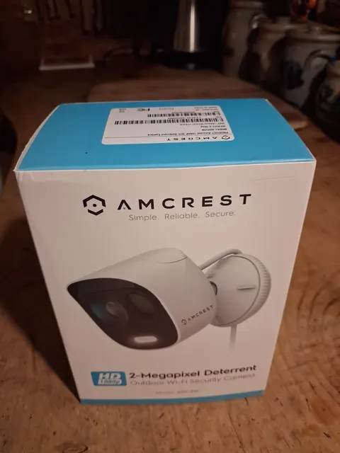 Amcrest 2mp Deterrent Outdoor Wifi Security Camera HD 1080p Model ADC2W open box