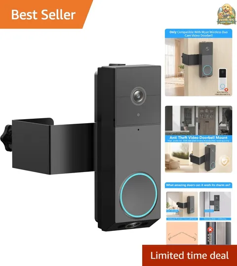 Anti-Theft Door Mount for Wyze Duo Cam Doorbell Only, No-Drill Wyze Doorbell ...
