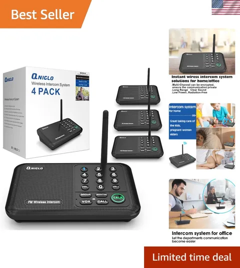 Intercoms Wireless for Home, Home Intercom System Wireless, 5280 Feet Long Ra...