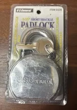 Padlock US General 2-1/2" short shackle padlock super strong 3 keys new