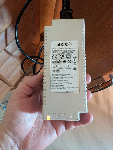 AXIS Communications 60W PoE Injector T8134 Midspan Power Supply 5900-331-01