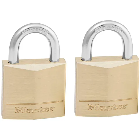 Master Lock 130EURT Solid Brass Lock 30mm 4-Pin - Equal Key X 2