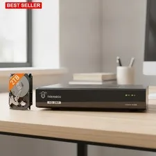 Security DVR 8 Channel 2TB Hard Drive 1080P Hybrid CCTV Recorder Compatible
