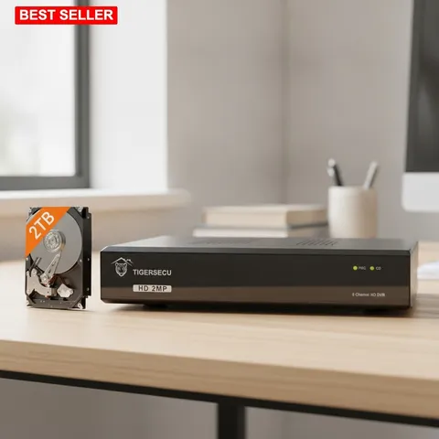Security DVR 8 Channel 2TB Hard Drive 1080P Hybrid CCTV Recorder Compatible