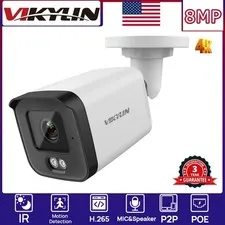 VIKYLIN Night Version IR light 8MP Security POE Camera Microphone Onvif Outdoor