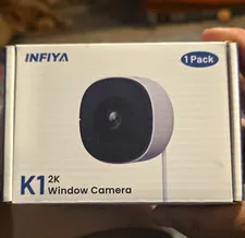 INFIYA K1 2K WiFi Window IP/Network Camera Color Mode White 1 Pack