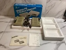 ​Vintage Realistic Plug 'n Talk Wireless FM Intercom 43-207C BOXED w/ Manuals 