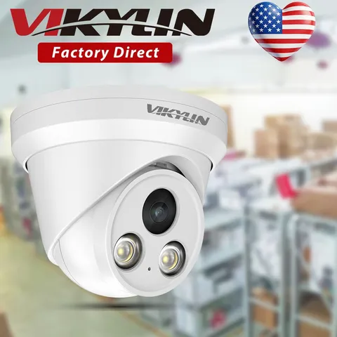 Vikylin CCTV Full Color Night light Microphone 5MP Security POE Camera MD Onvif