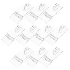 10Sets Clear Hinge Cabinet Latch Acrylic Lock Hasps for Boxes and Drawers