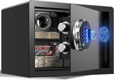 20 LB Smart Biometric Safe with Fingerprint Lock & Silent Mode - Gifts for Fathe