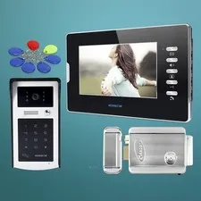 7" Hands-free Video Door Phone Intercom System Electric Lock with Keys Included