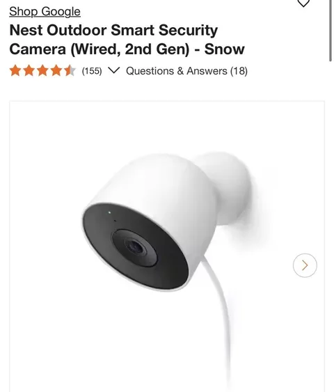Google Nest Cam Outdoor (Wired, 2nd Gen) Only 1 Camera