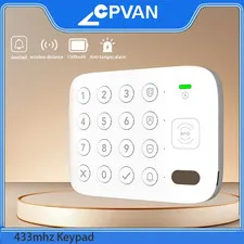 CPVAN Wireless Keypad Built-In 1500Mah Battery Anti-Dismantling Alarm for Home S