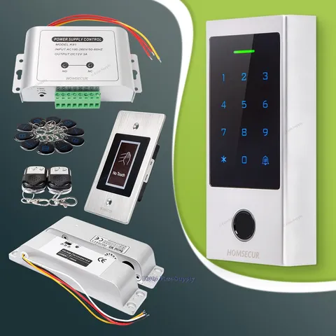 HOMSECUR Weatherproof WIFI Fingerprint RFID Access Control Set Lock APP Unlock