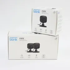 Blink Mini Indoor Security Camera 3 Pack Motion Detection Alexa Black - Grade B