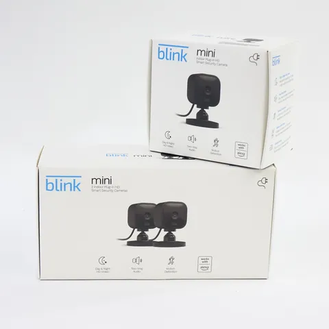 Blink Mini Indoor Security Camera 3 Pack Motion Detection Alexa Black - Grade B