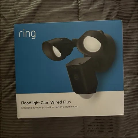 Ring Floodlight Cam Wired Plus 1080p Outdoor Wi‑Fi Alexa Black Hardwired