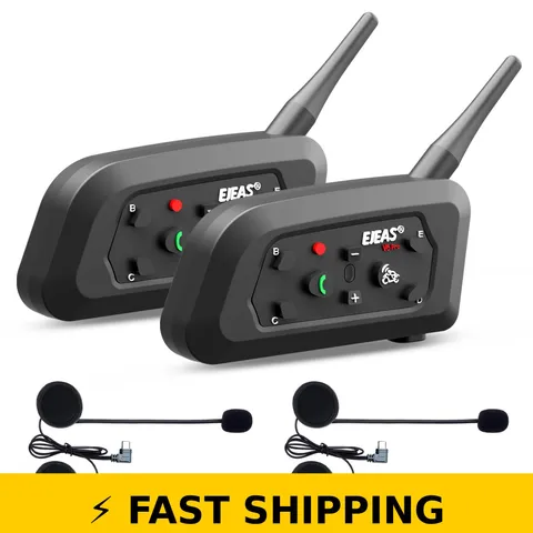 EJEAS V6 Bluetooth Headset for Motorcycle Intercom Communication System