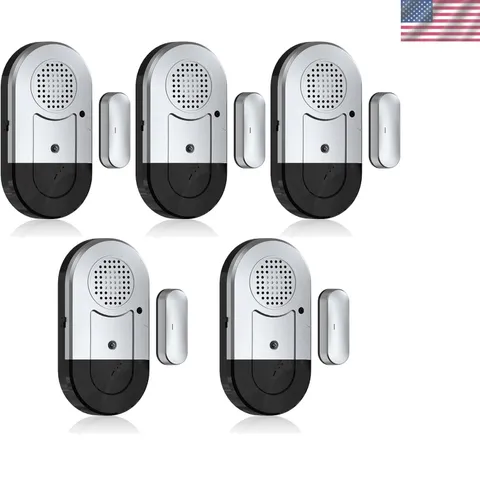 Door Window Alarm Sensors, 5 Pack, 125dB, Volume Control | 125dB wireless sen...