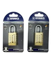 BRINKS  4-Dial Resettable Padlock 30mm Brass Body 171-30051 Lot of 2